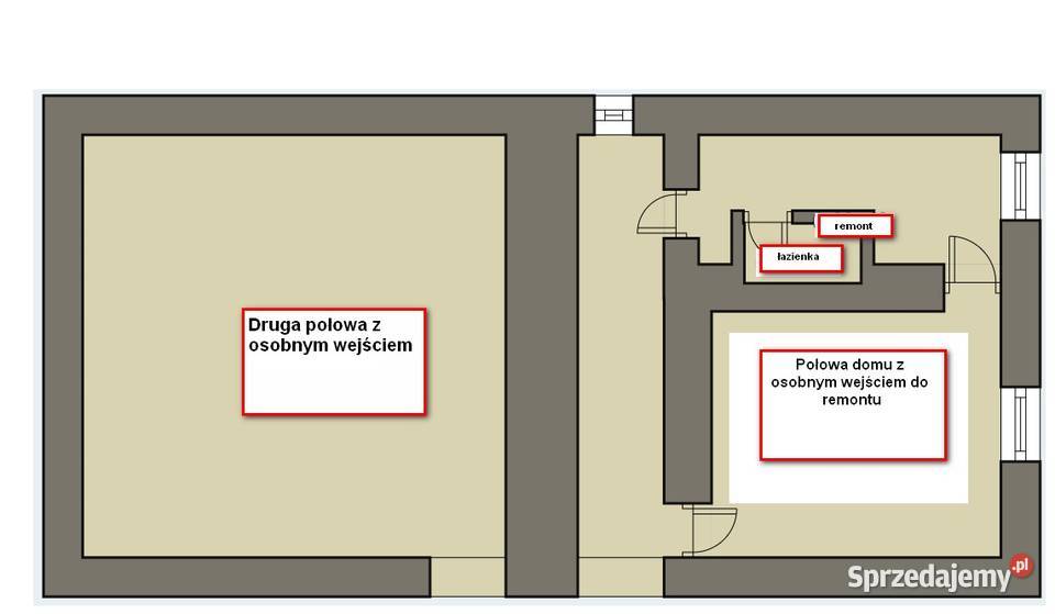 Połowa domu Pszczyna dzielnica Łąka pow 70m2 88 śląskie