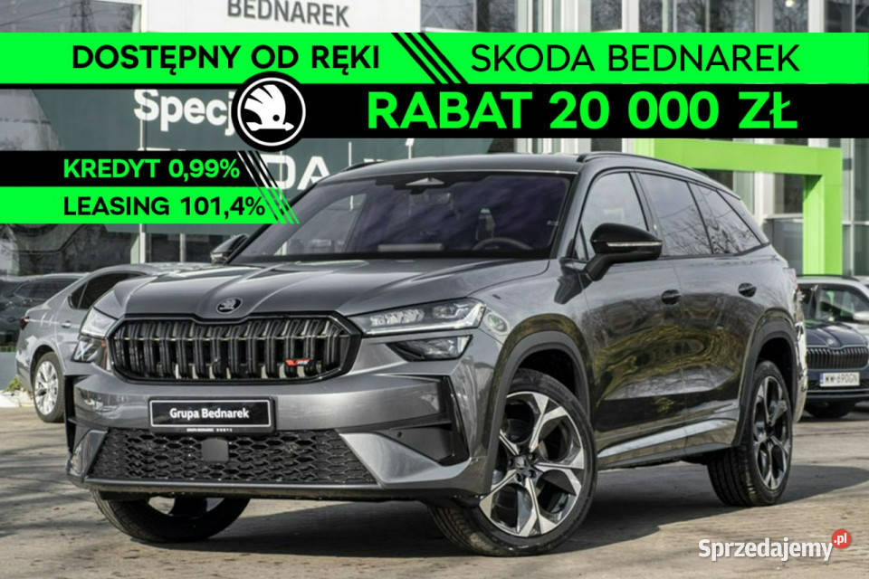 koda Kodiaq RS 20 TSI 265 DSG 4x4 II 2024 elektryczne lusterka łódzkie Łódź