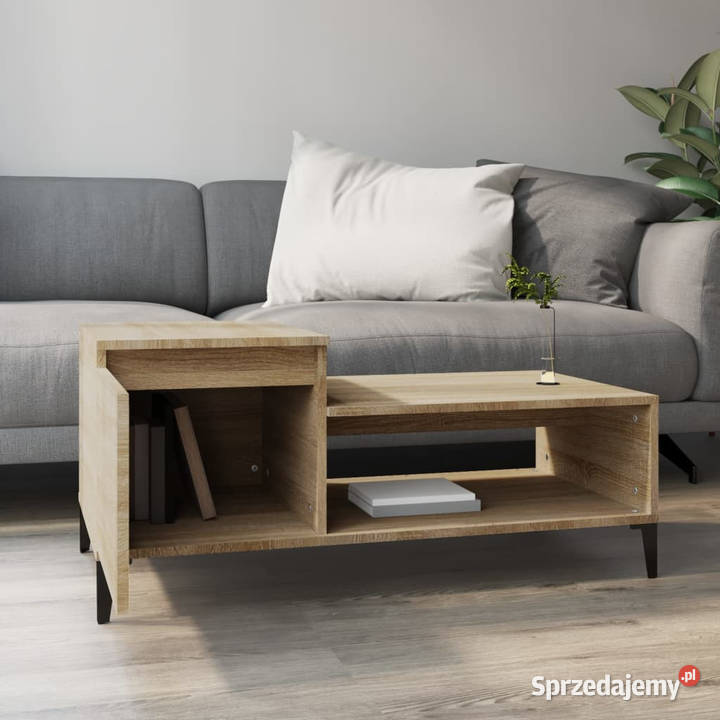 Stolik kawowy dąb sonoma 100x50x45 materiał mazowieckie