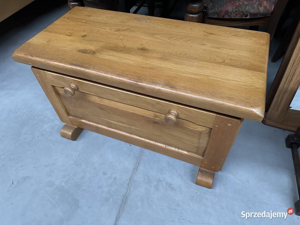 Masywna ciężka dębowa skrzynia komoda 88 Sławoszewek