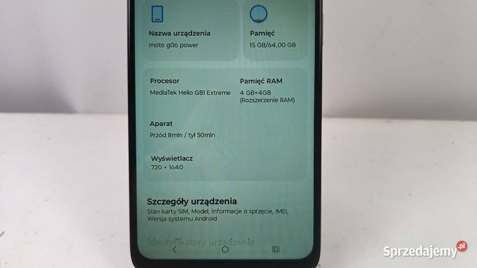 Smartfon MOTOROLA Moto G06 Power 464GB Katowice