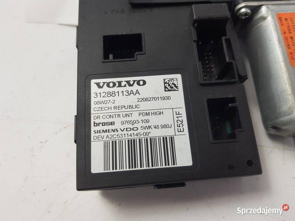 SILNICZEK SZYBY PP 31288113AA VOLVO V50 Pozostałe Lipno sprzedam