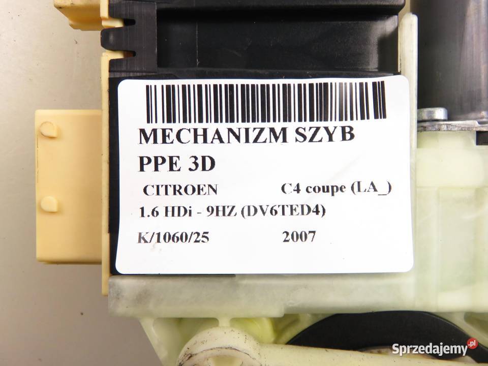 PODNOŚNIK SZYBY PRAWY 3D CITROEN C4 coupe LA sprzedam