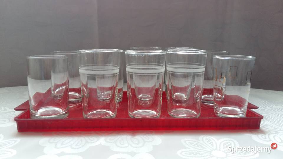 Szklanki literatki retro łódzkie Łódź