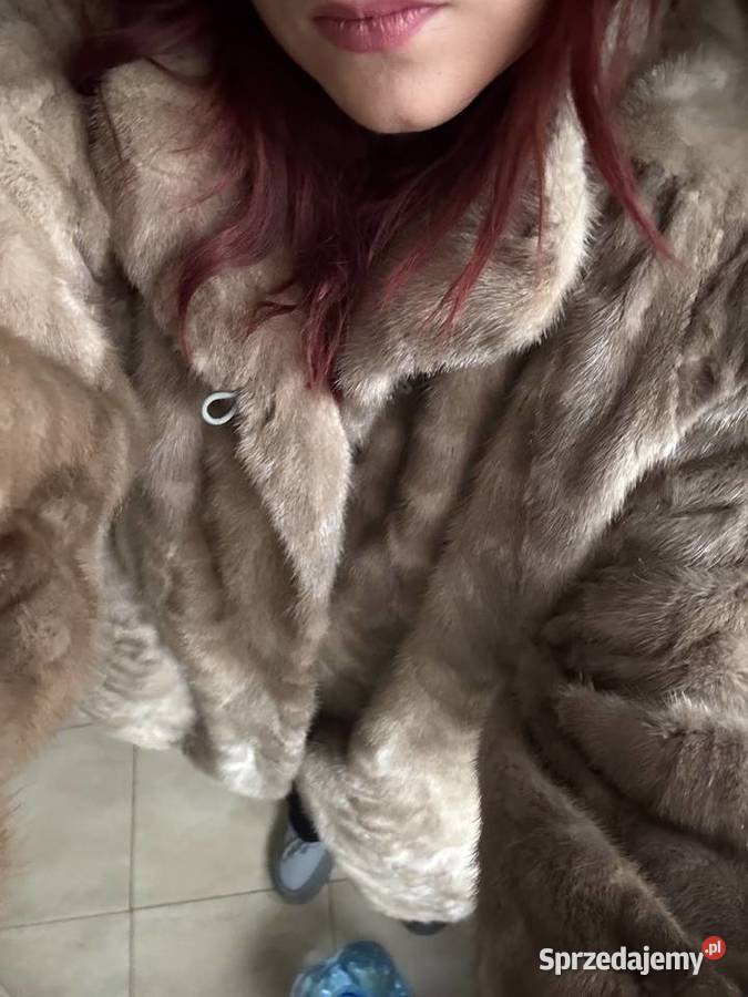 Futro z Norek Beżowe