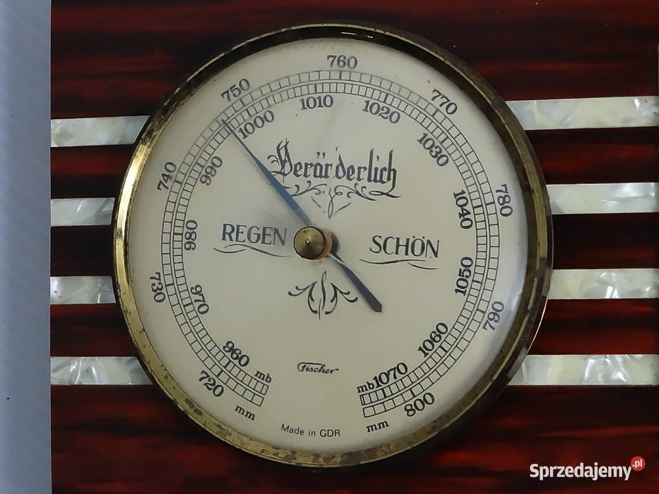 Stacja Pogodowa FISCHER NRD GDR Barometr Biłgoraj
