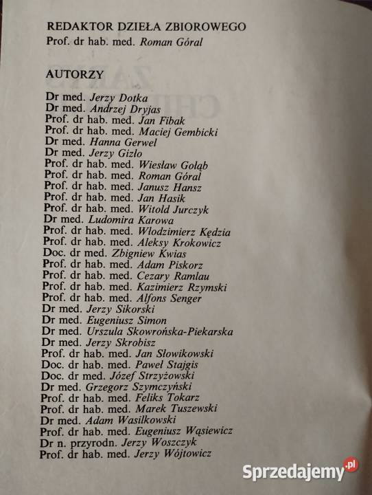 ZARYS CHIRURGII tradycyjny podręcznik Olkusz