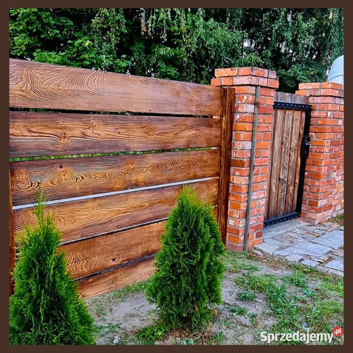 Ogrodzenie z betonu betonowe drewno imitacja Kielce