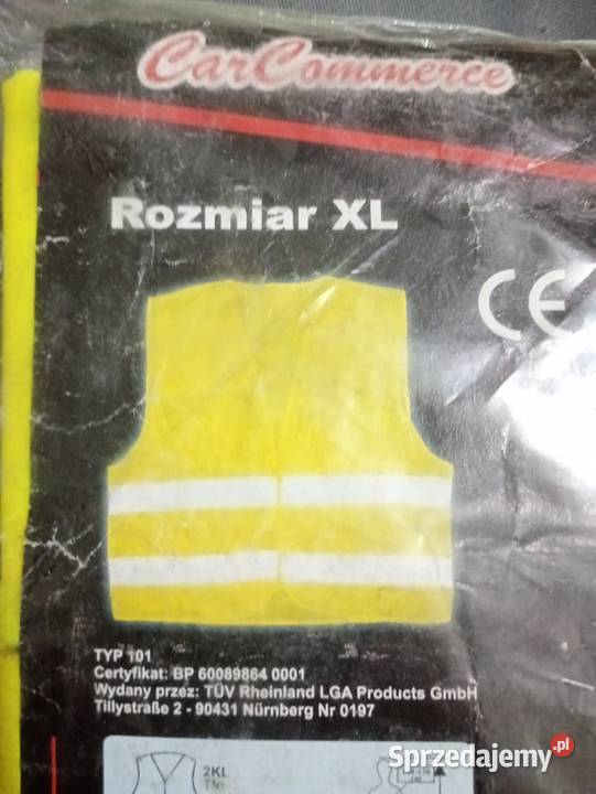 kamizelka odblaskowa ostrzegawcza XL żółta nowa Szczecin
