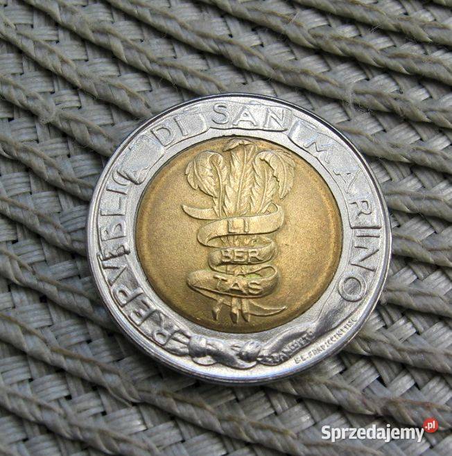 San Marino 500 Lirów 1995r FAO Numizmatyka Kalisz