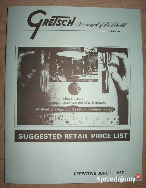 GRETSCH Drums PosterCatalog list and flyers lot Instrumenty perkusyjne pomorskie Kępice