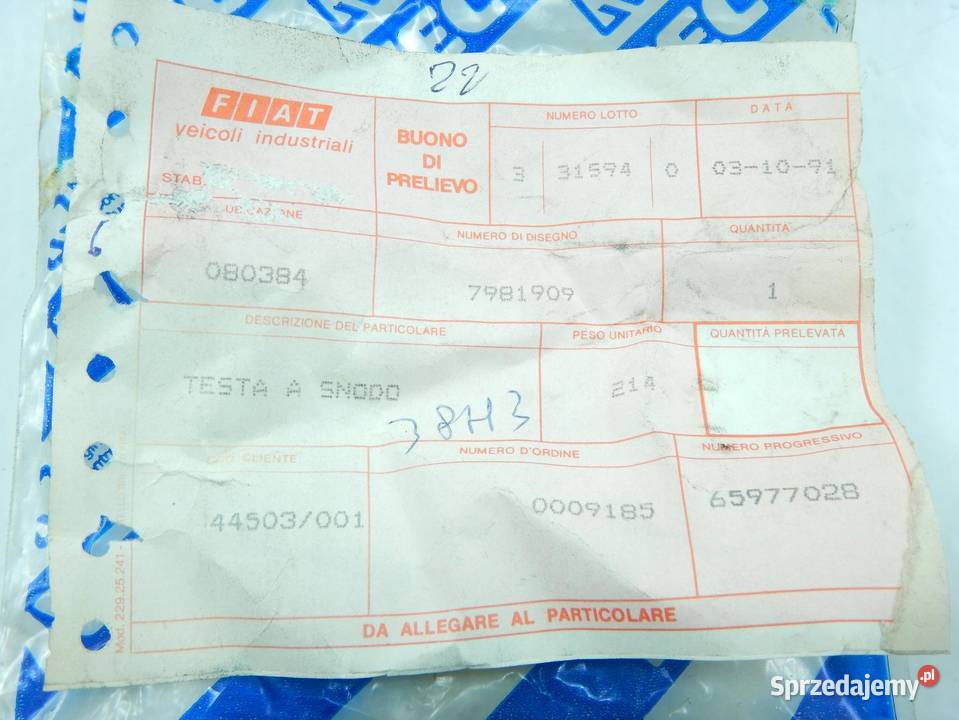 SWORZEŃ CIĘGNA ZMIANY BIEGÓW IVECO 145 175 260