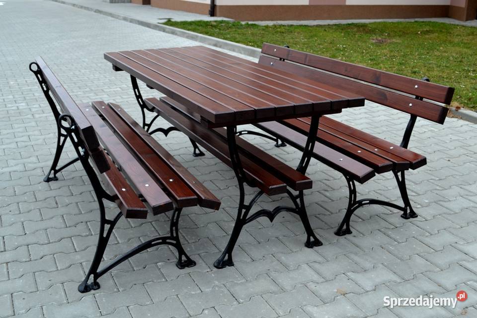 Komplet ogrodowy zestaw ogrodowy żeliwo NOWY Zalesie