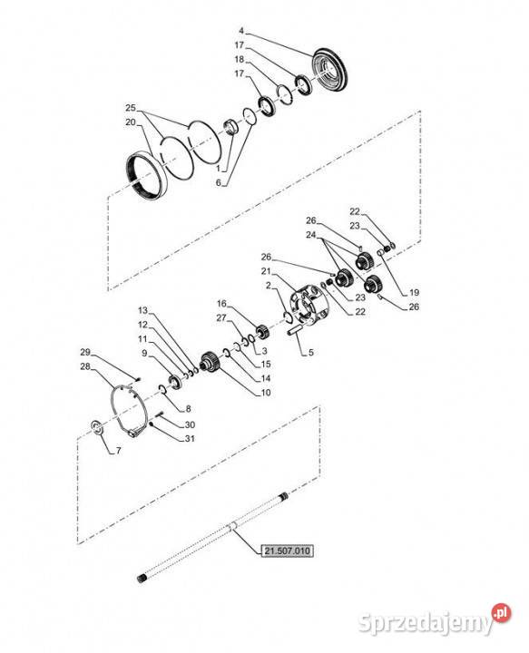 Holland T6070 Koło słoneczne 21t 32t 87528270 Jastrzębniki