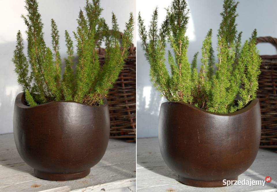 Ceramiczna brązowa doniczka donica ogrodowa śr Lublin