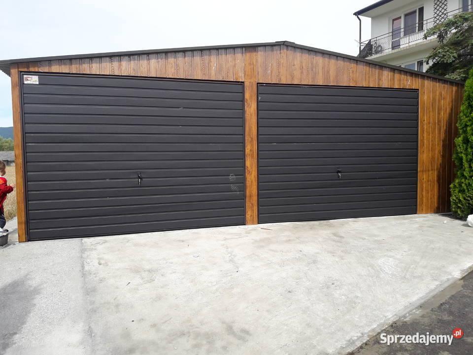 Garaż blaszany 37x5m BRĄZOWY garaże blaszane Witnica