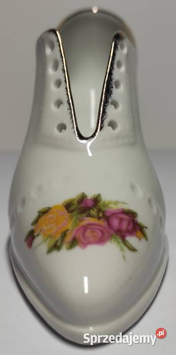 Porcelanowy bucik but z porcelany kwiaty kwiatki Warszawa