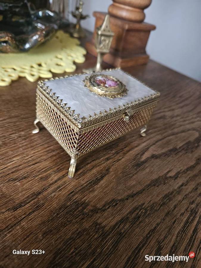 Szkatułka Francja piękna stara unikatowa retro Piastów