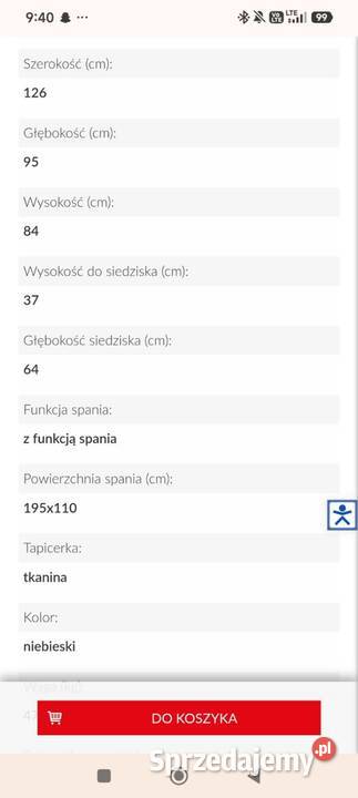 Sofa rozkładana