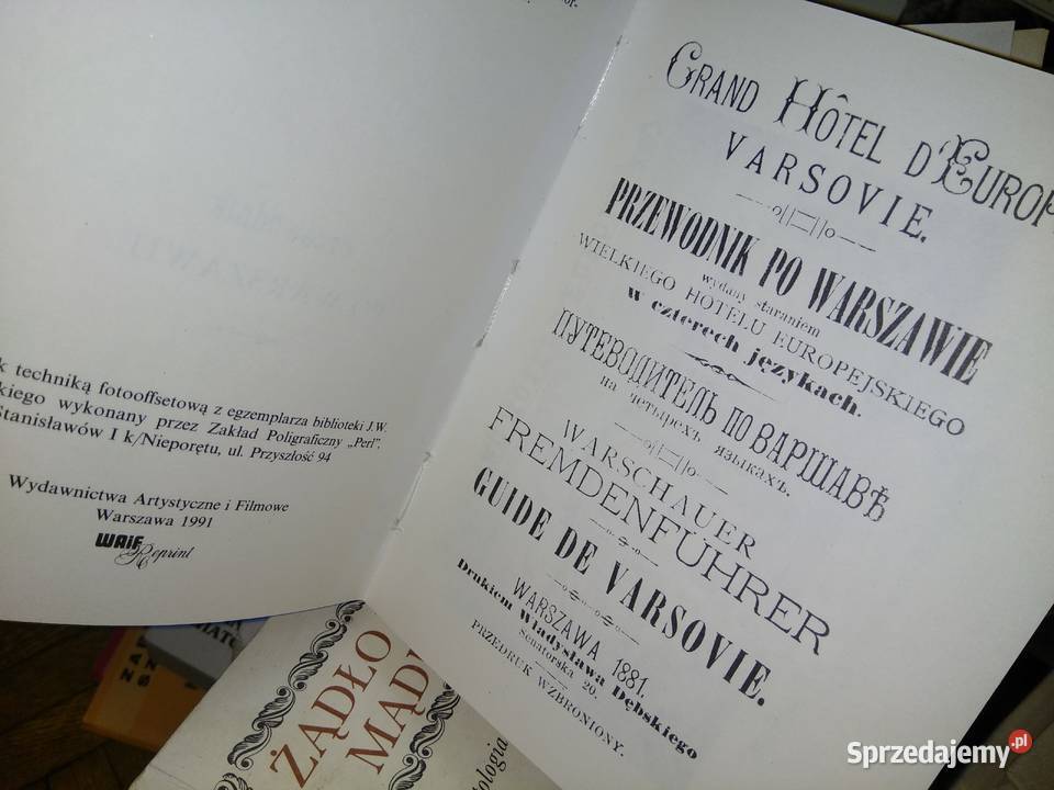 Przewodnik Warszawie reprint książki antykwariat Warszawa sprzedam