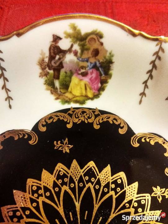 Paterka z czarna emalią Zeh Scherzer Porcelana i szkło Gdańsk