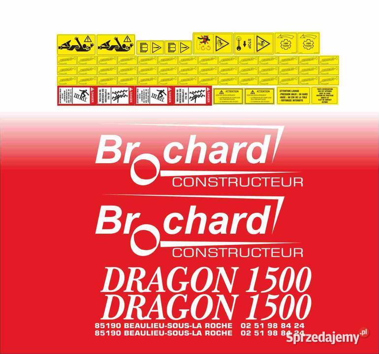 Naklejki Brochard dragon 15001600 mocne z Pleszew