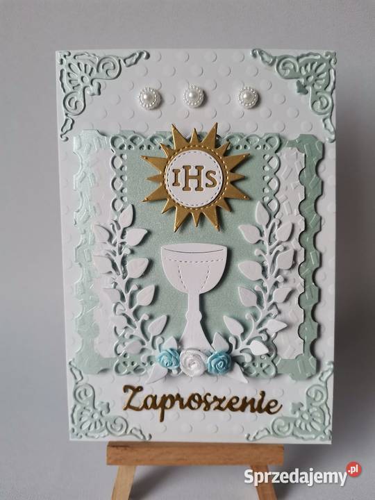 ZAPROSZENIA KOMUNIA CHŁOPIEC KIELICH SŁONECZKO Poznań