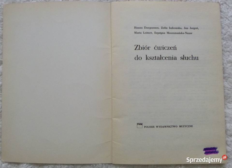 Materiały i zbiór ćwiczeń do kształcenia słuchu Warszawa sprzedam