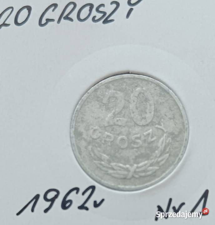 20 Groszy 1962 r PRL 1 Rzadkość Konin