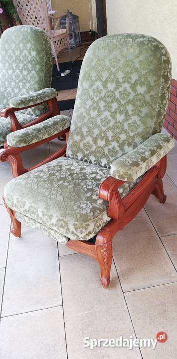 Fotel stylowy relaks ludwik zielony seniora na Garwolin sprzedam
