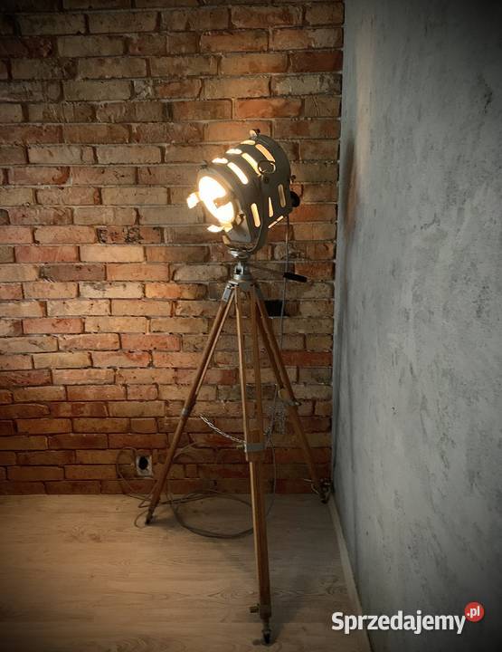 Lampa PRL teatr film loft podłogowa zabytek Poznań