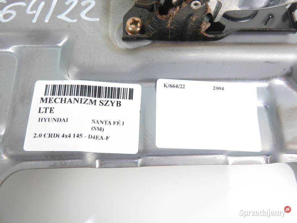 PODNOŚNIK SZYBY LEWY TYLNY HYUNDAI SANTA FE