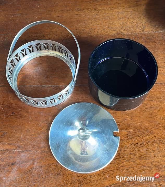 Cukiernica metalowa ze szklanym wkładem Wkład Gdańsk