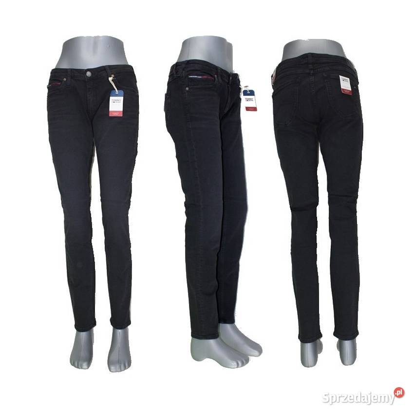 Damskie jeansy Tommy Jeans Sophie czarne rurki Tarnowskie Góry