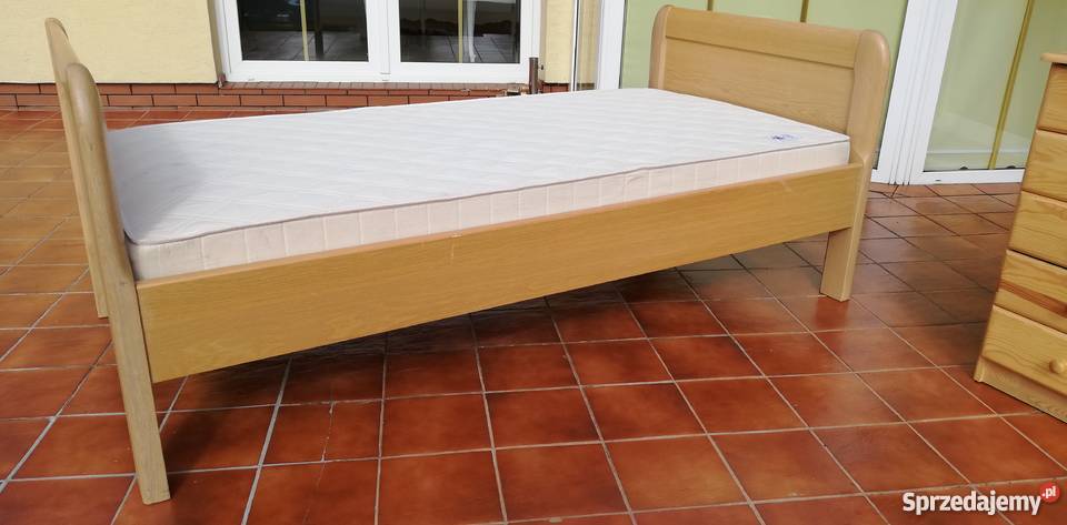 Łóżko kompletne materac 100x200 stelaż rama dno Sulbiny sprzedam