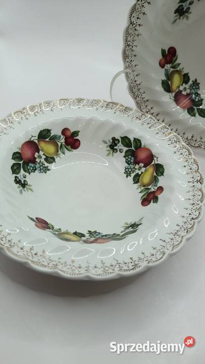 Talerze angielskie owocowy motyw Zamość sprzedam