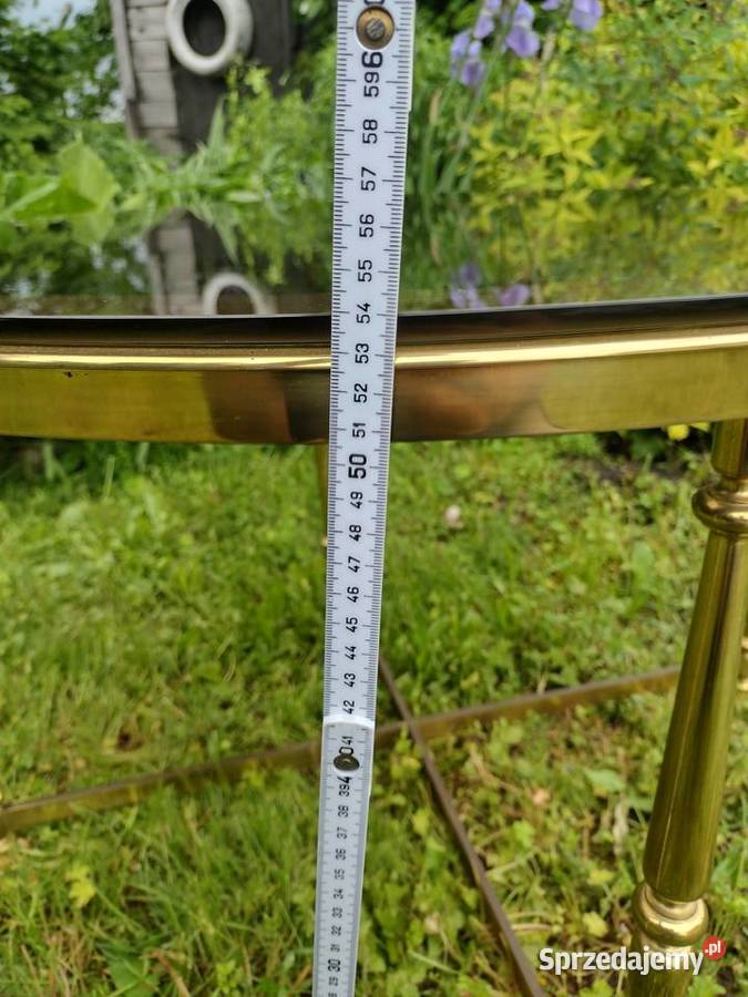 Mosiężny stolik kawowy