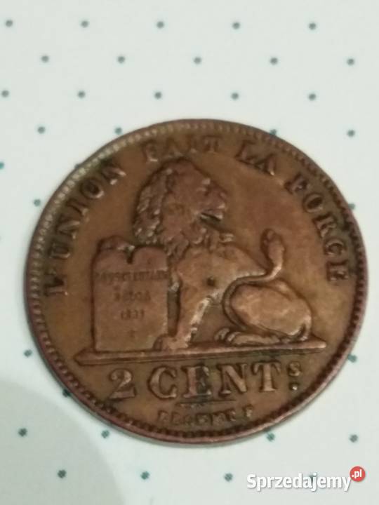 Moneta 2 centymy Belgia 1902 Żary