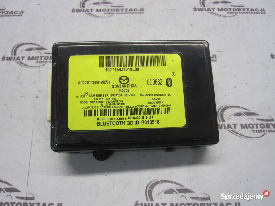 MAZDA 6 II GH LIFT 10r moduł Bluetooth B013518