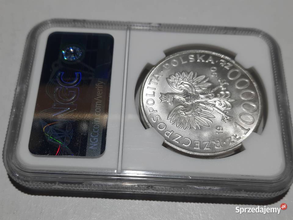 MONETA 100000 złotych 1990 typ A Solidarność UNC Kolekcje Warszawa