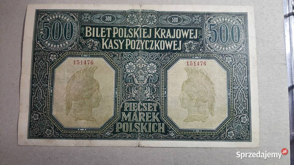 RARYTAS 500 Marek Polskich 1919 RARYTAS mazowieckie Warszawa