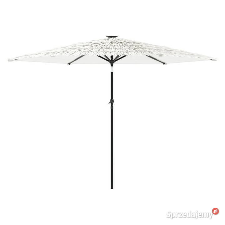 Parasol ogrodowy na stalowym słupku biały Warszawa