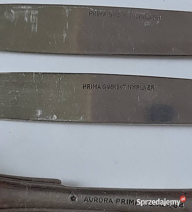 Posrebrzane Widelce Noże do Oowoców Nóż do Masła pomorskie Gdańsk