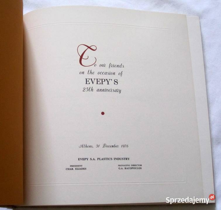 Album EVEPY 1952 1977 25th Anniversary Plastics dolnośląskie Kamienna Góra