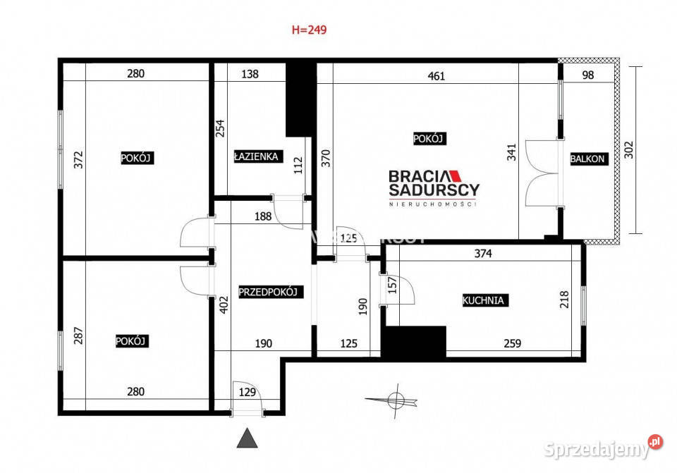 Mieszkanie 57m2 3pokojowe Kraków