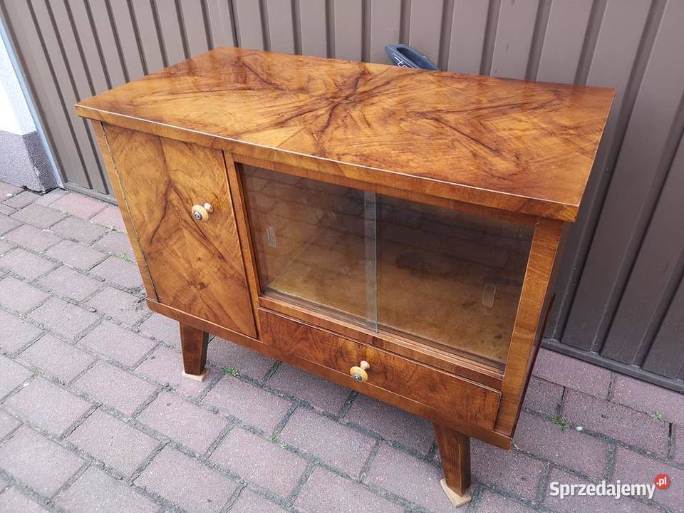 Komoda Szafka Stolik ARTDECO PRL Orzech Stary Swarzędz