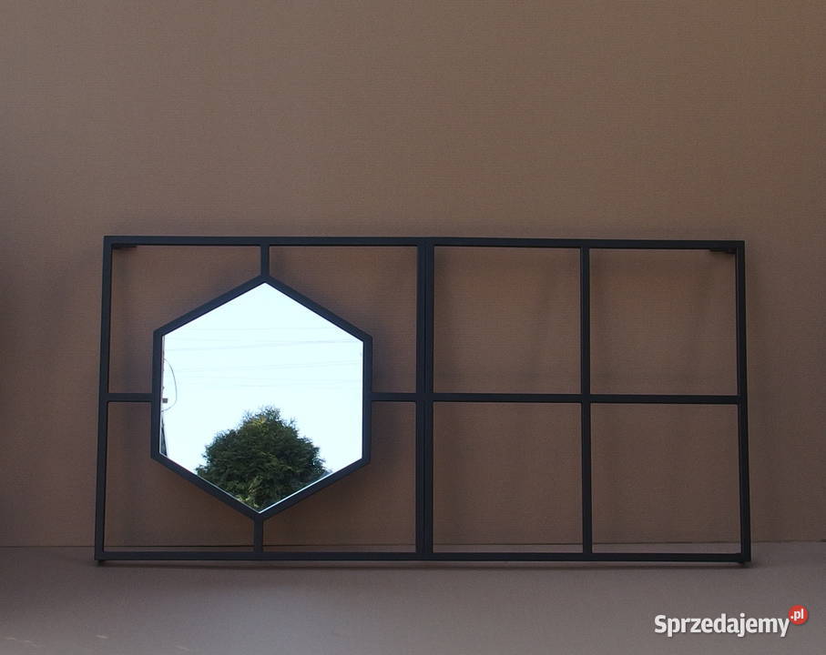 Lustro w stalowej ramie loft Radomsko