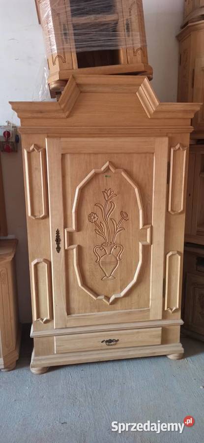 Szafa rzeźbiona z koroną dębowa 120cm sprzedam