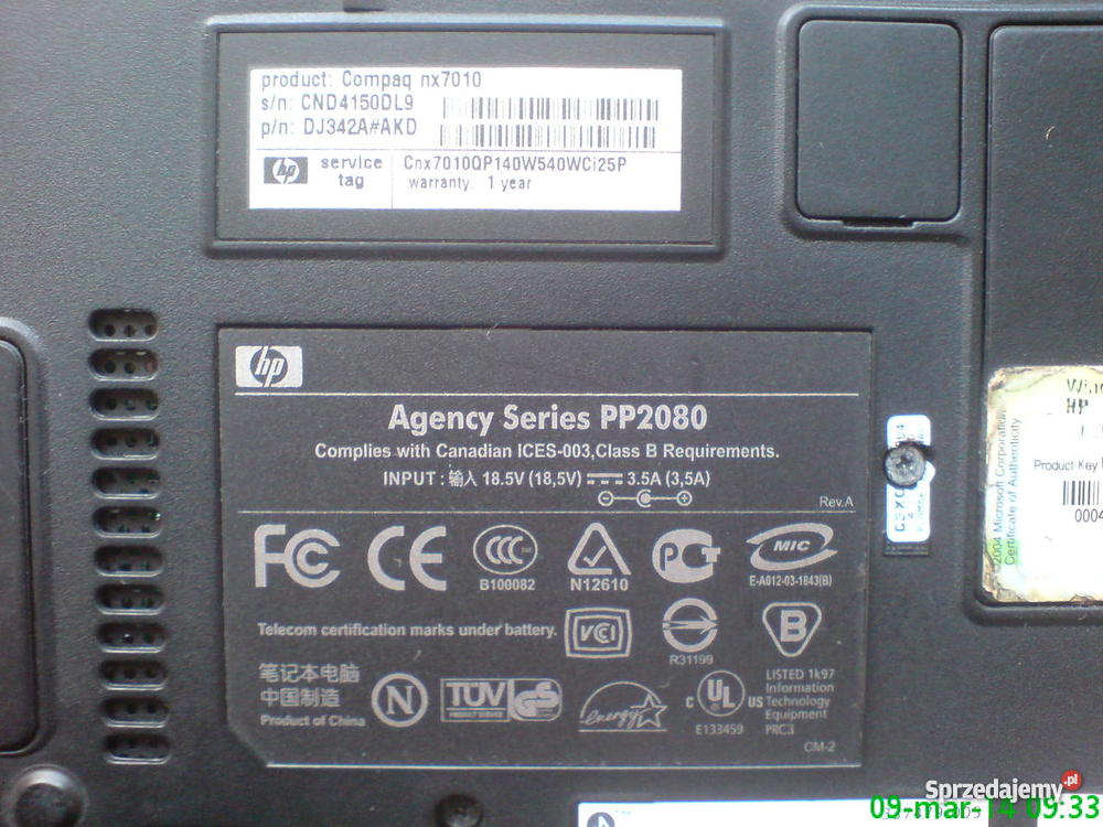 Laptop Compaq nx7010 śląskie Bytom