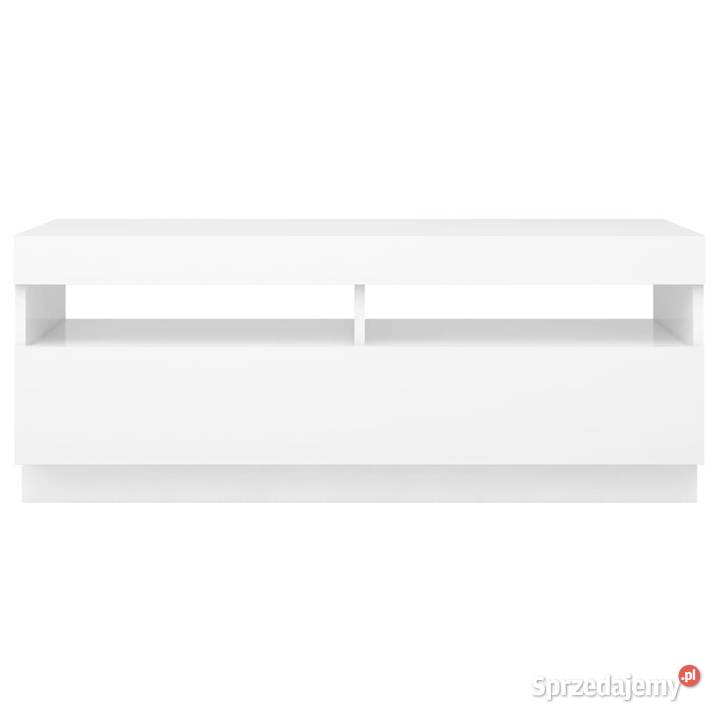 Szafka pod TV z oświetleniem LED biała 100x35x40 Warszawa